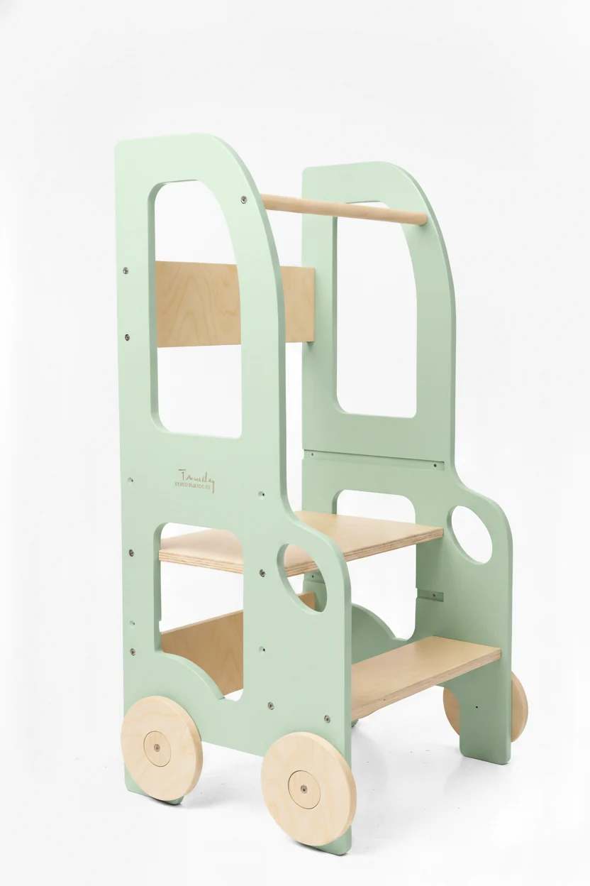 The Dida Montessori torre apprendimento regolabile verde