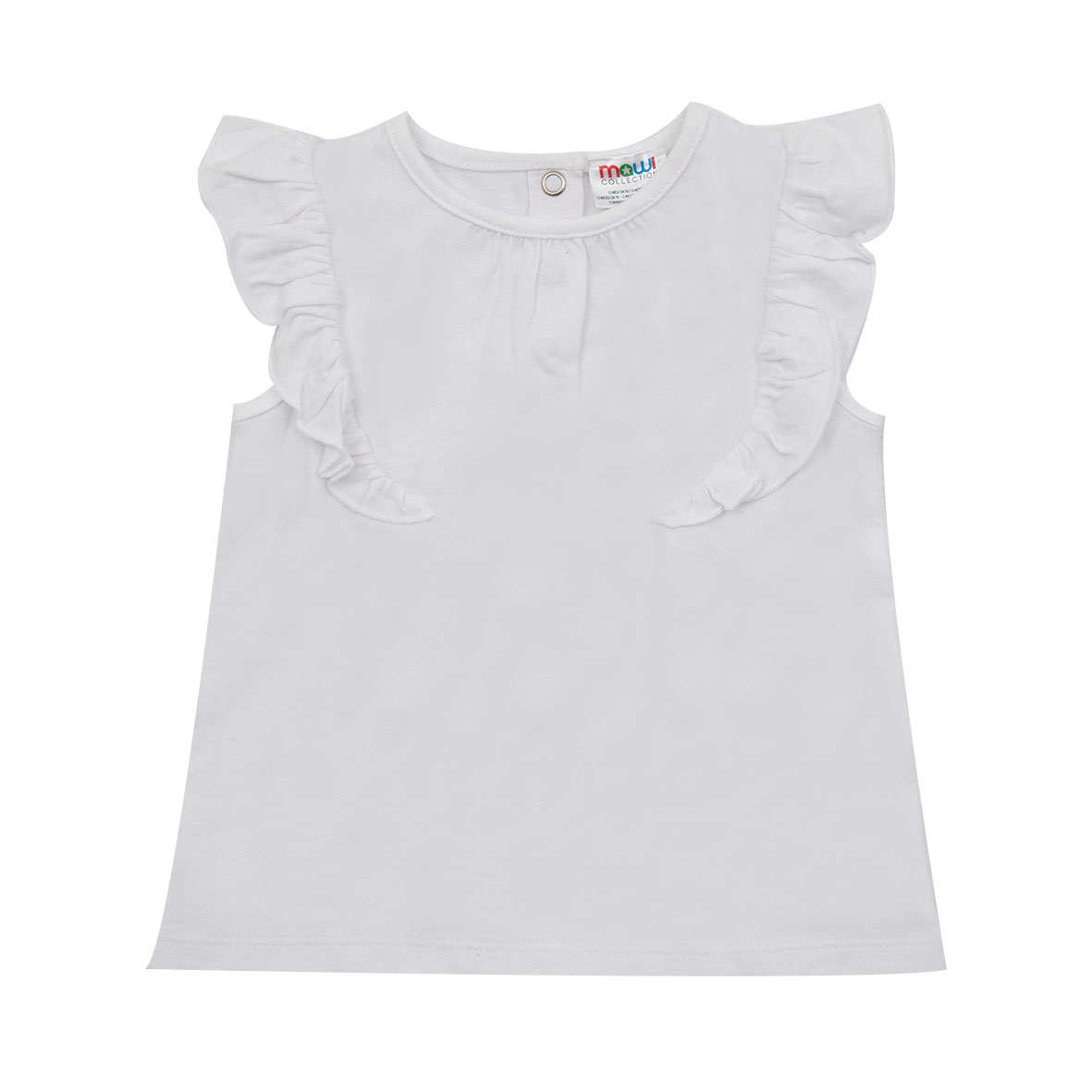 Toys Center Baby T-shirt bimba bianca con volant