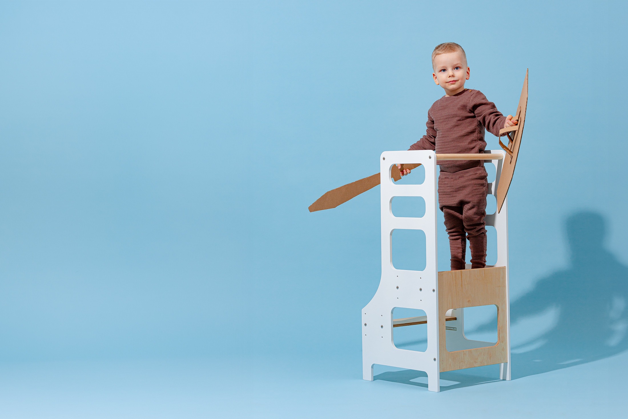The Dida torre apprendimento Montessori bianca regolabile