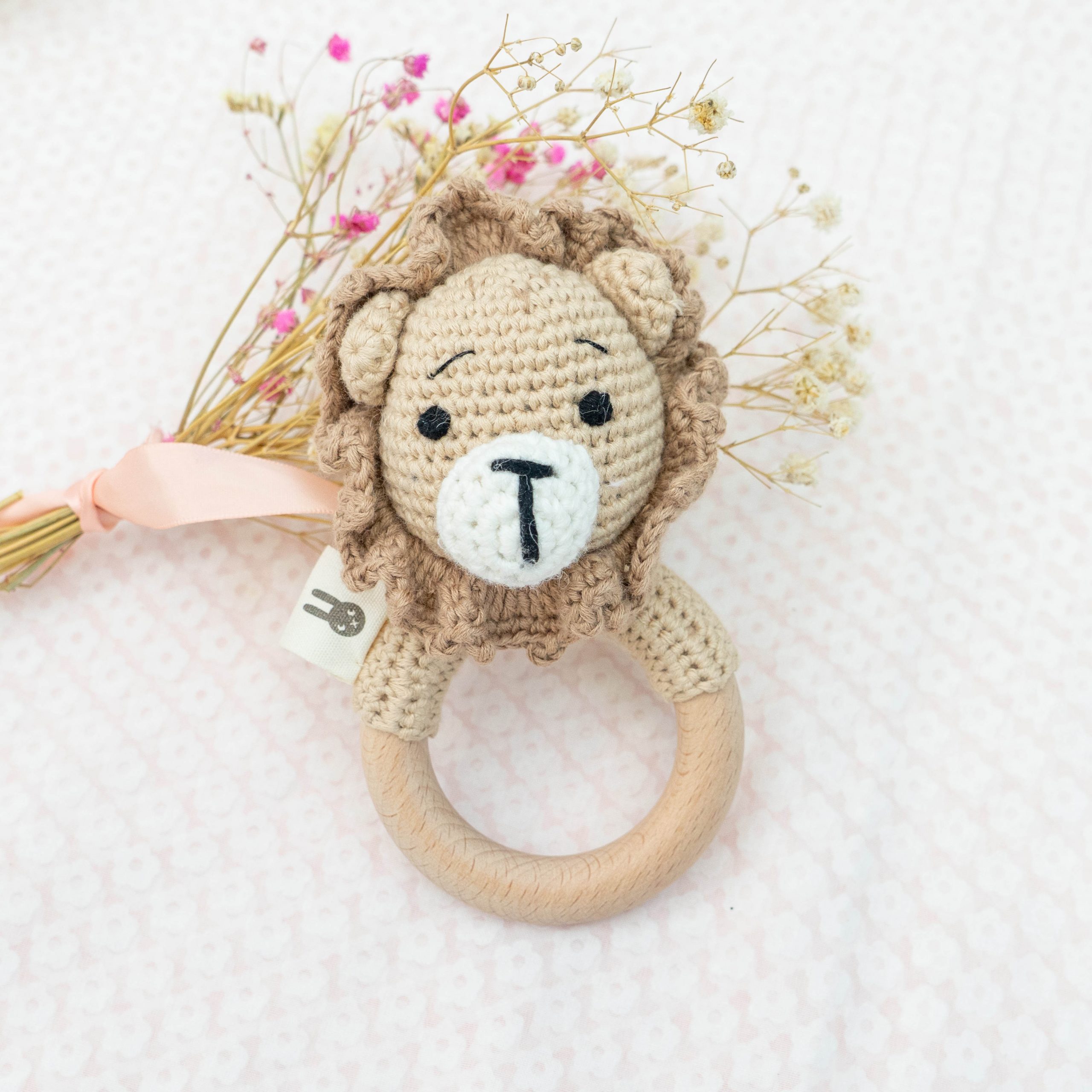 Piccoli Toys Vittorio Sonaglio Uncinetto Leone in Cotone