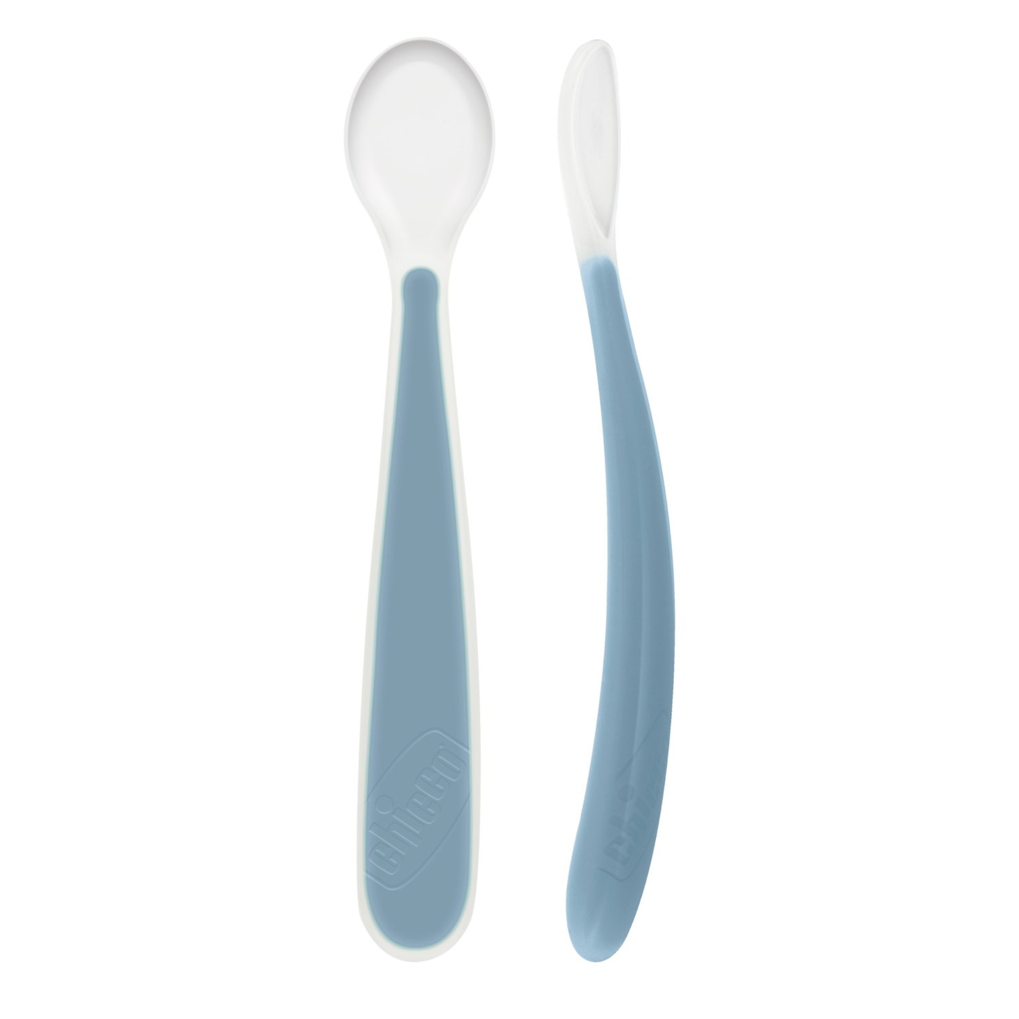 Chicco Soft cucchiaino silicone azzurro 6m+