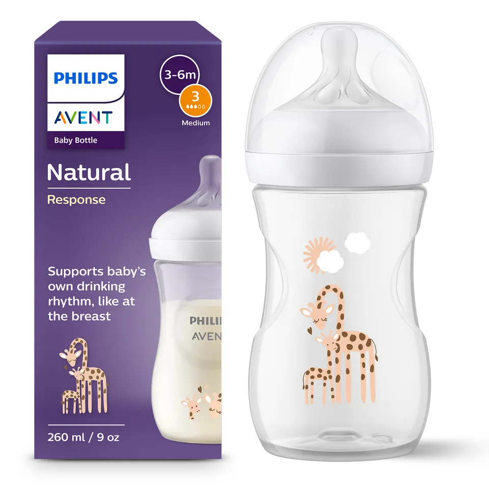 Philips Avent Natural Response SCY903/66 biberon 260ml giraffa