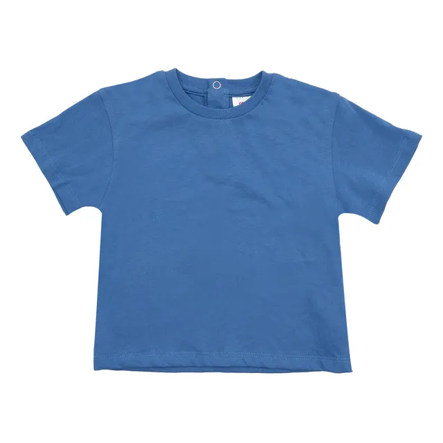 T-shirt Basic bimbo blu jersey girocollo