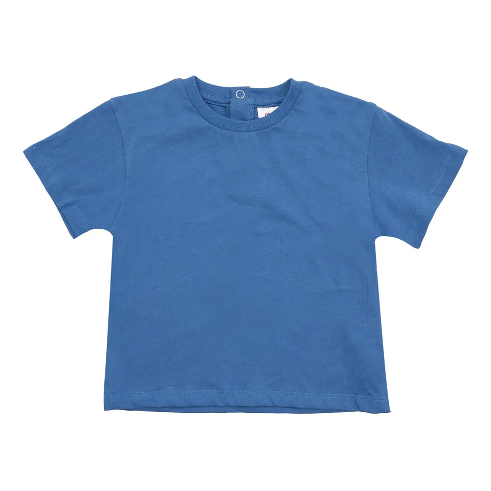 T-shirt Basic bimbo blu jersey girocollo