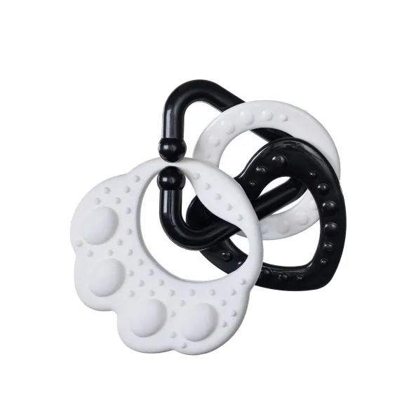 Profibaby Zampa Orso massaggiagengive bianco e nero silicone