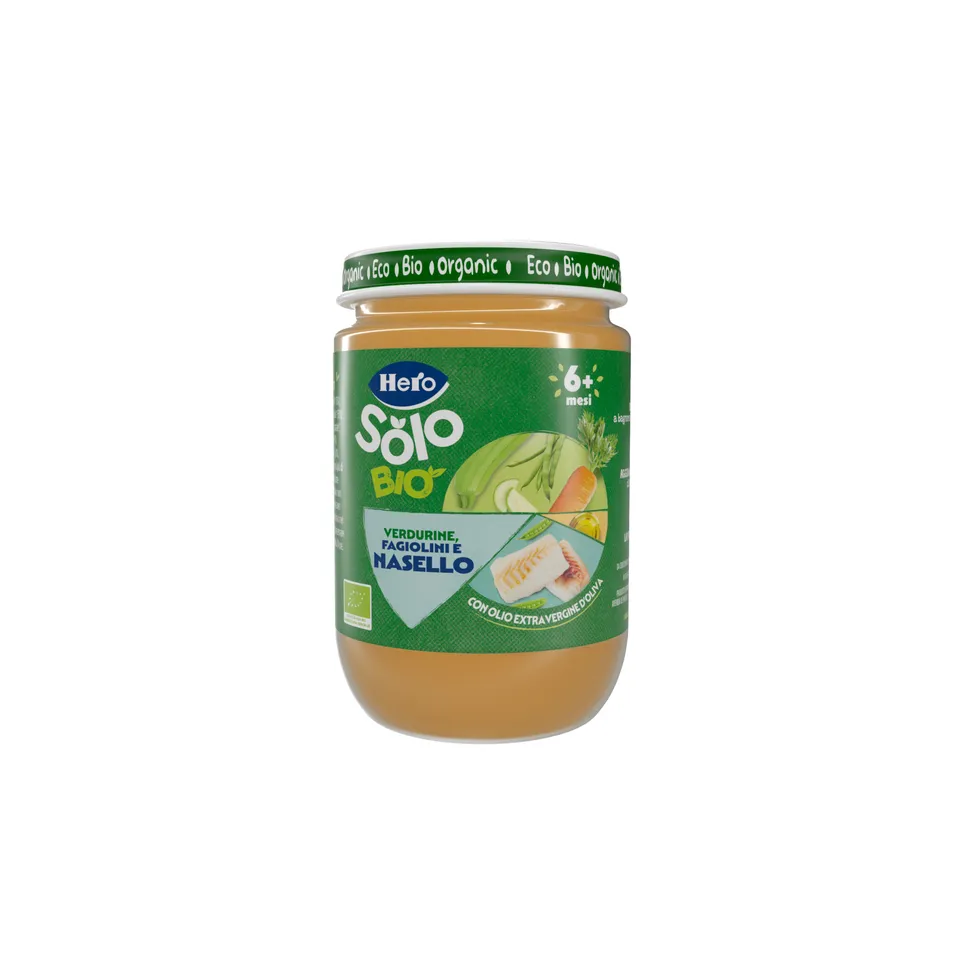 Hero Solo Omogeneizzato Piselli e Nasello 190 g