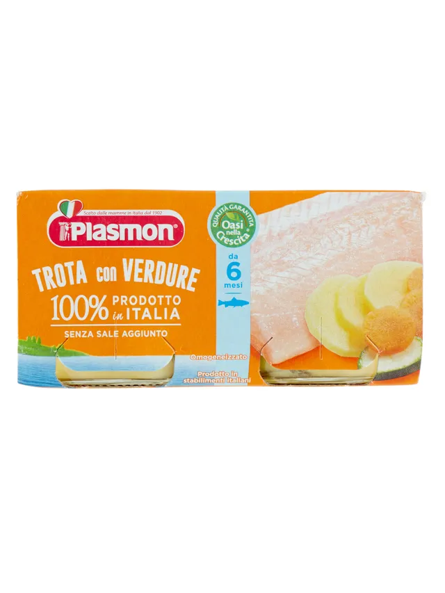 Plasmon Omogeneizzato Trota e Verdure 2x80g dai 6 Mesi