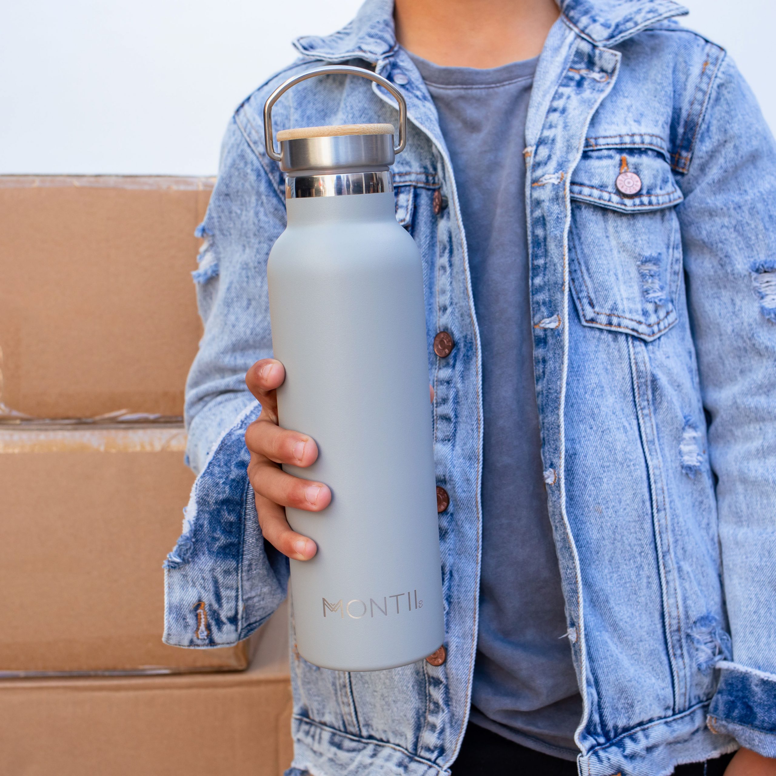 Montii Mega borraccia termica acciaio grigia 1000 ml