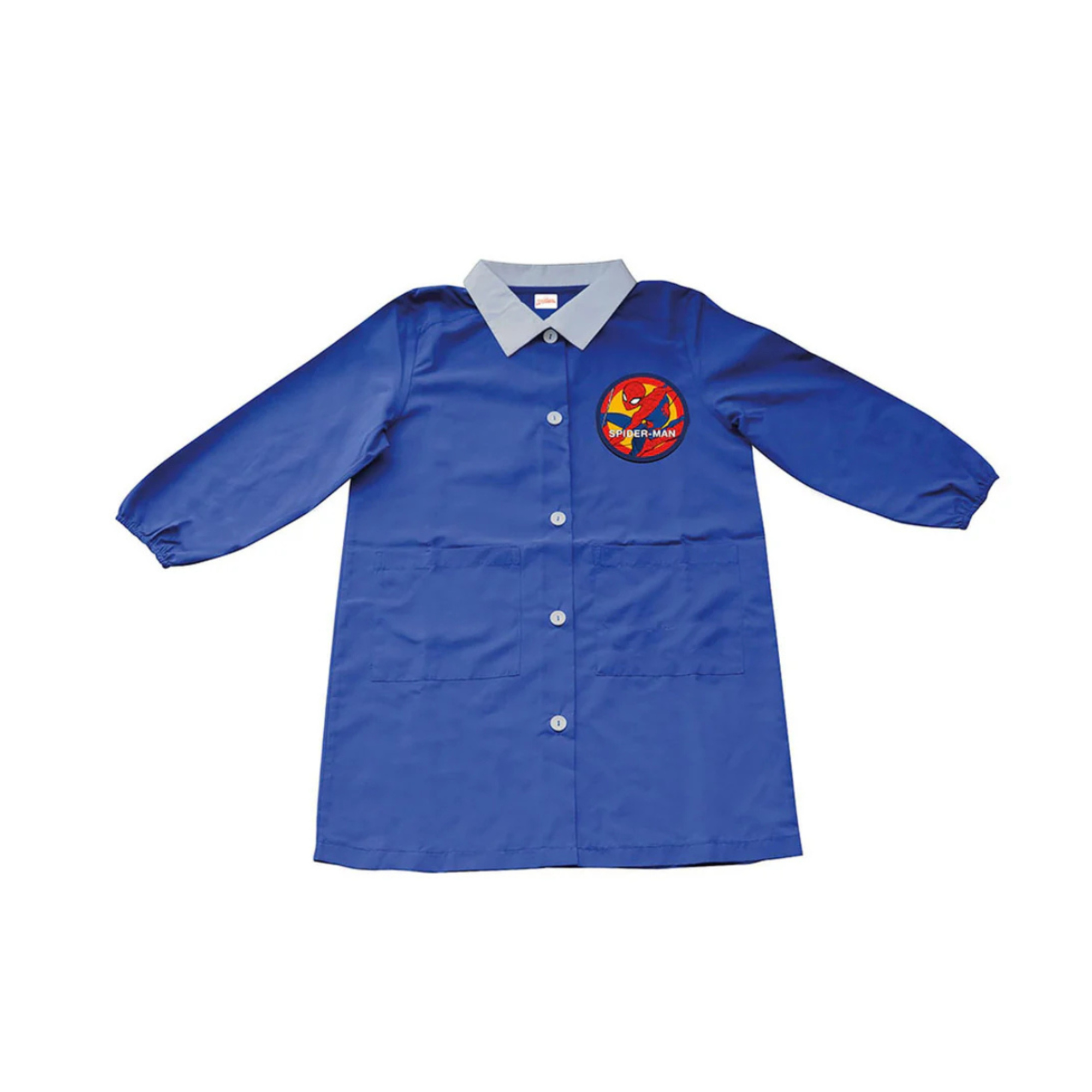 Coriex Spider-Man Grembiule Scuola Blu Colletto Bianco