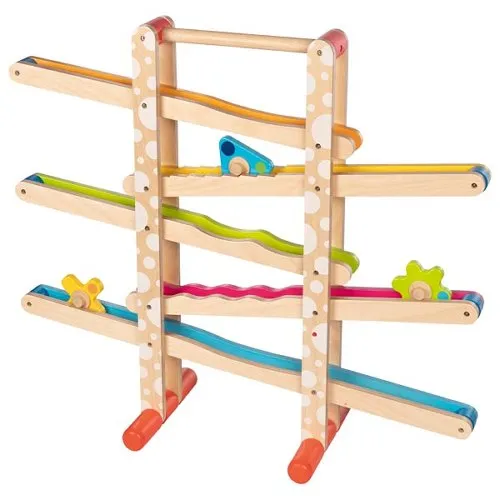 The Dida Circuito Trottole Legno 3 Pezzi