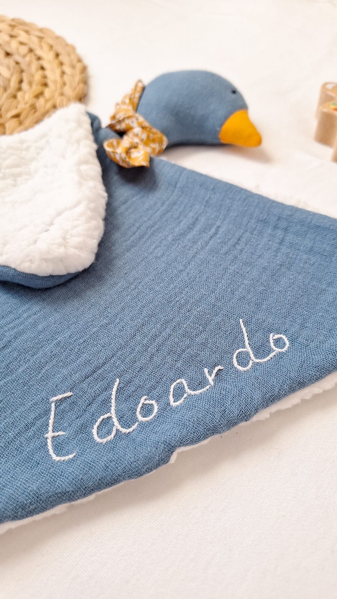 M'Amélie Creations Doudou Paperella Peluche Nanna Personalizzato