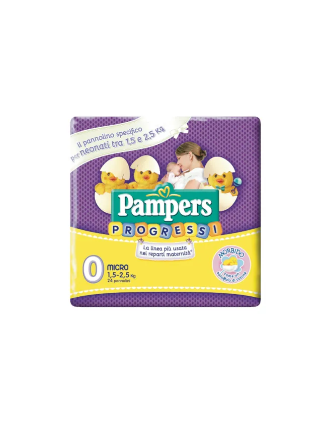 Pampers Progressi Micro pannolini taglia 0 24 pz 1-2,5 kg