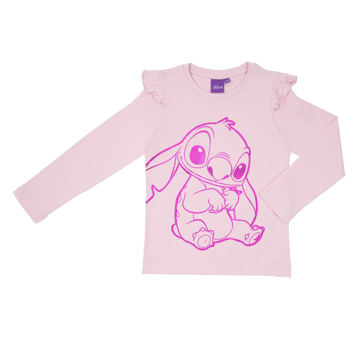 T-shirt manica lunga bimba rosa Lilo e Stitch