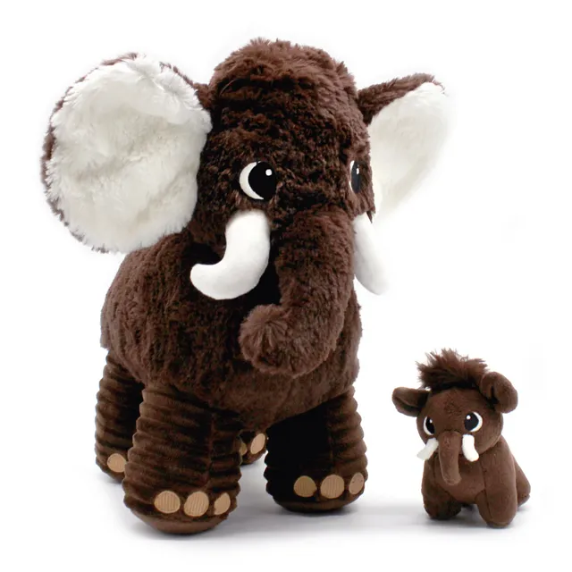 Les Deglingos Ptipotos Papouth peluche mammut marrone