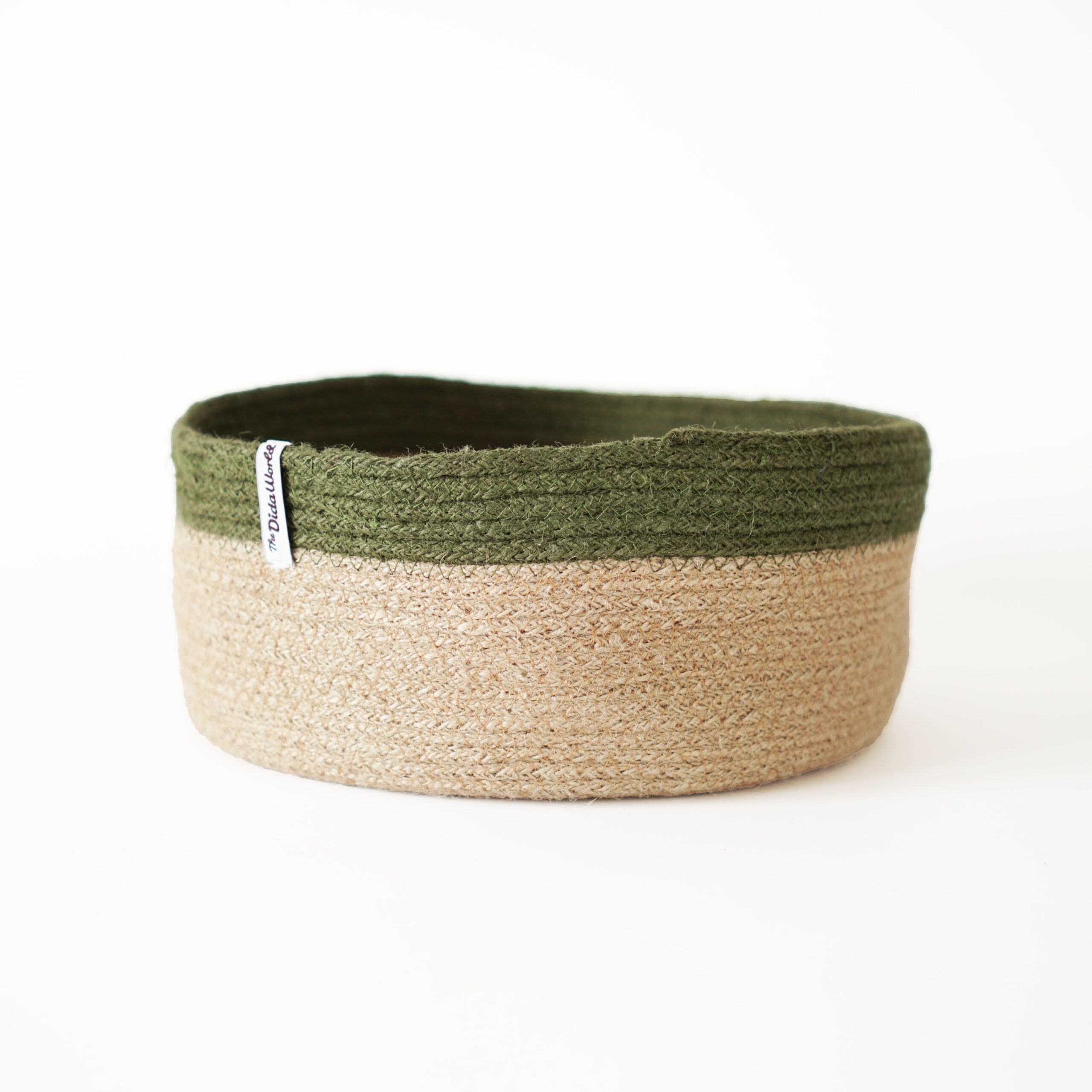Corr Jute cesta iuta artigianale naturale verde
