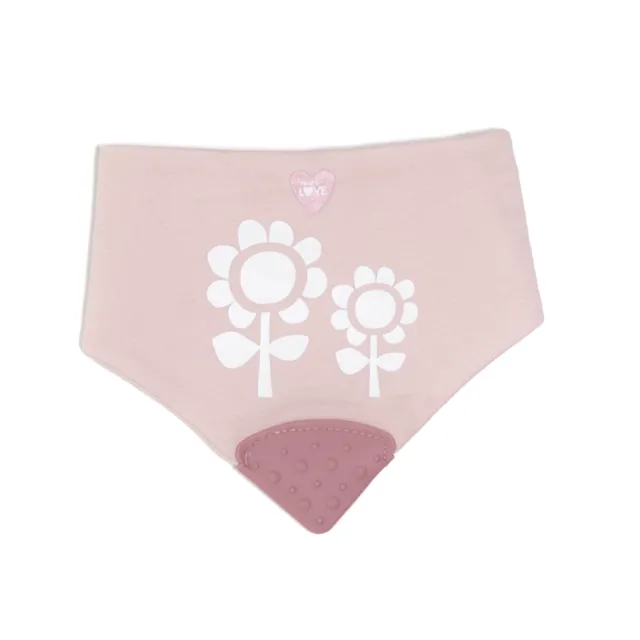 That's Love Flower Pink bavaglino massaggiagengive cotone