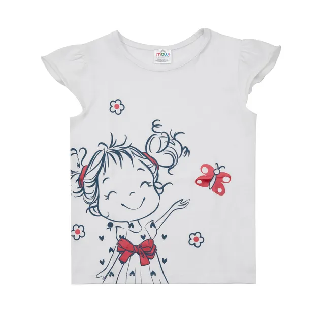Toys Center Baby maglietta bimba bianca con frill