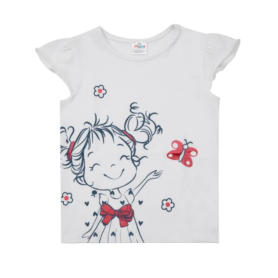 Toys Center Baby maglietta bimba bianca con frill