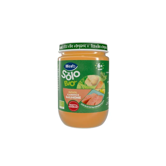 Hero Solo omogeneizzato patate carote salmone 190g bio