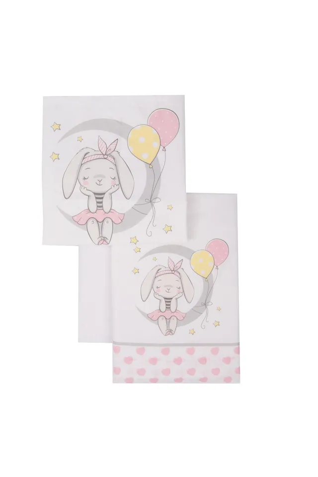 Mawi Dream Set Lenzuola Lettino Rosa Coniglietto 3 Pezzi