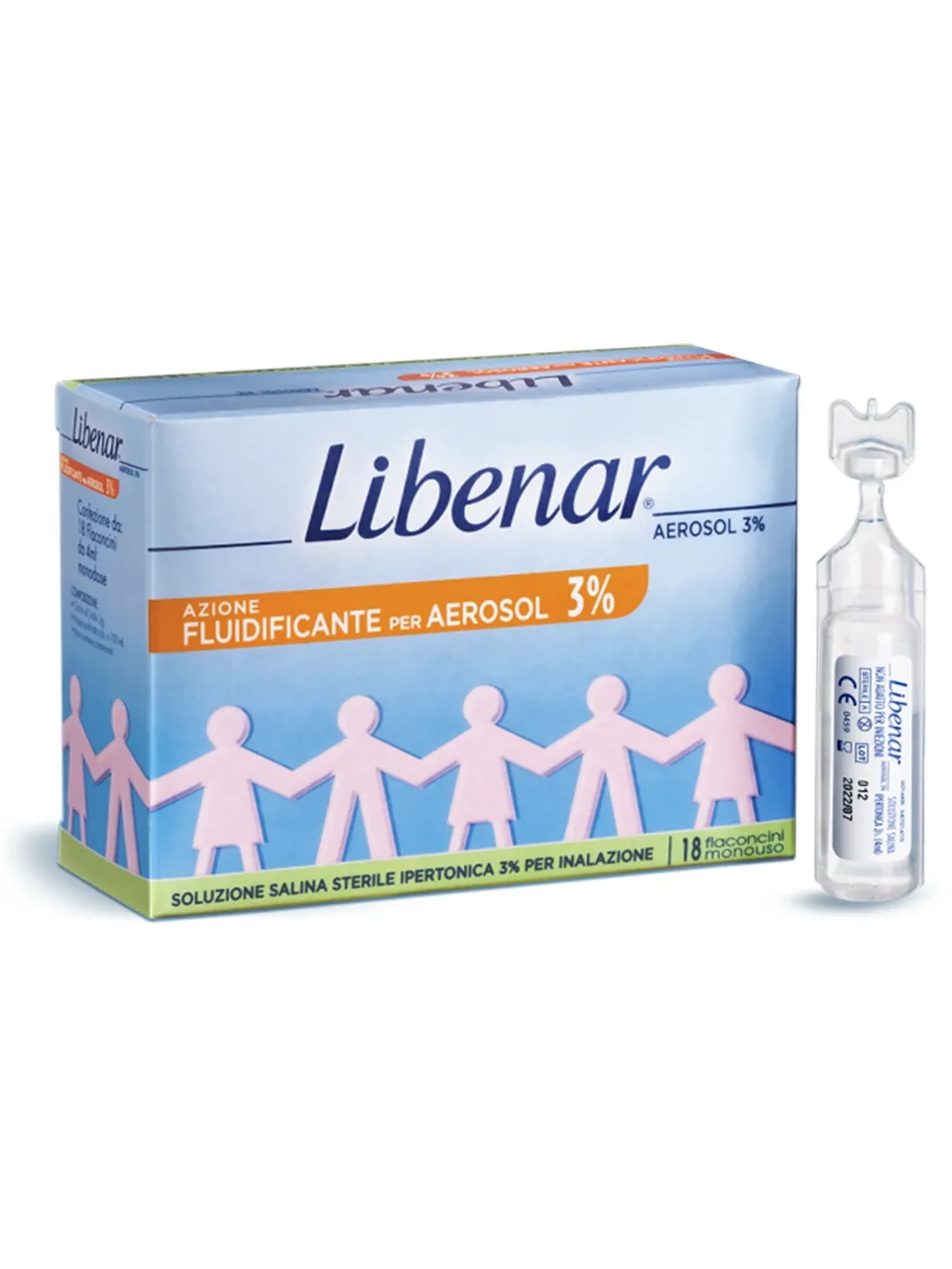 Libenar Aerosol soluzione ipertonica 3% 18 flaconi