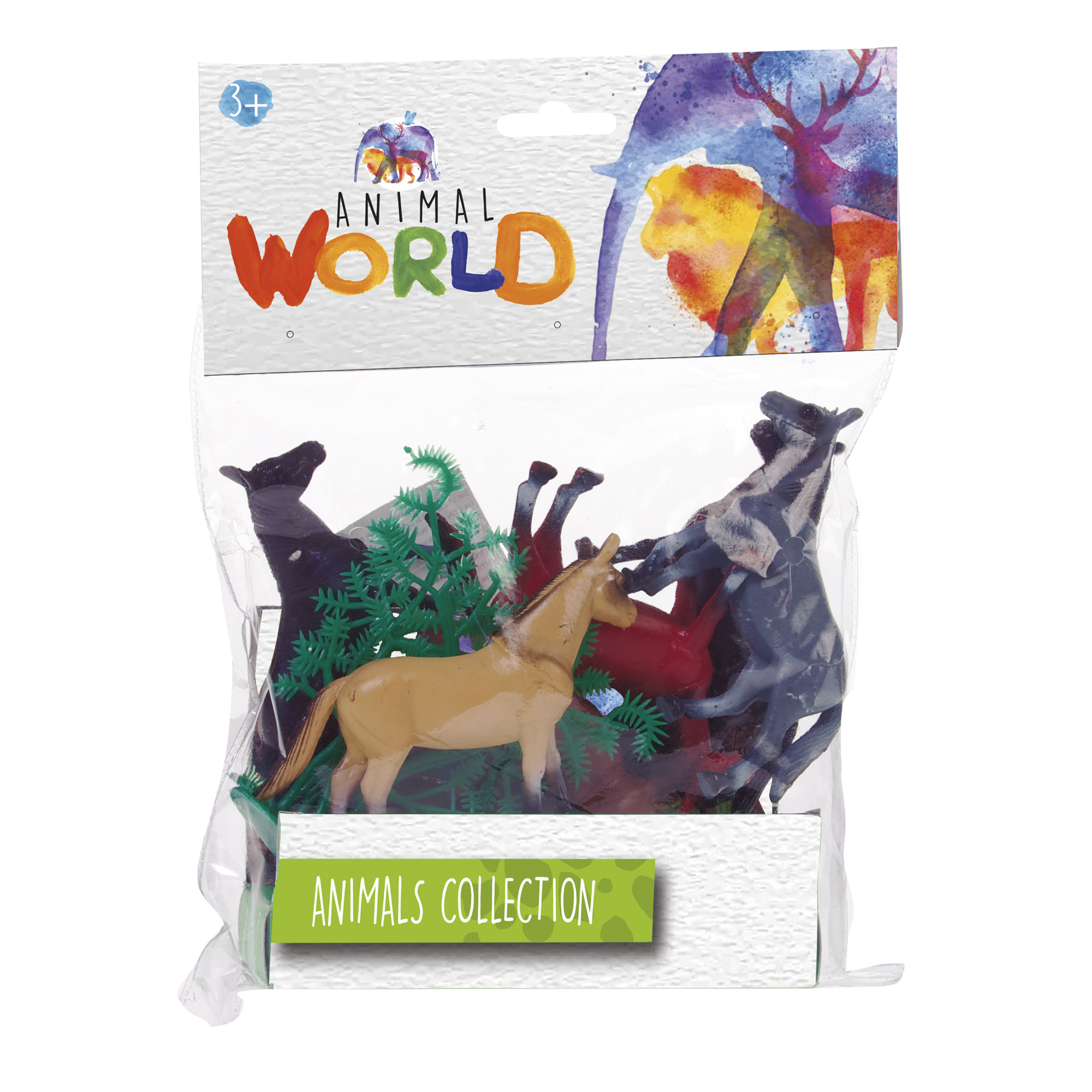 Animal World Set Animali Fattoria 6 Pezzi Assortito