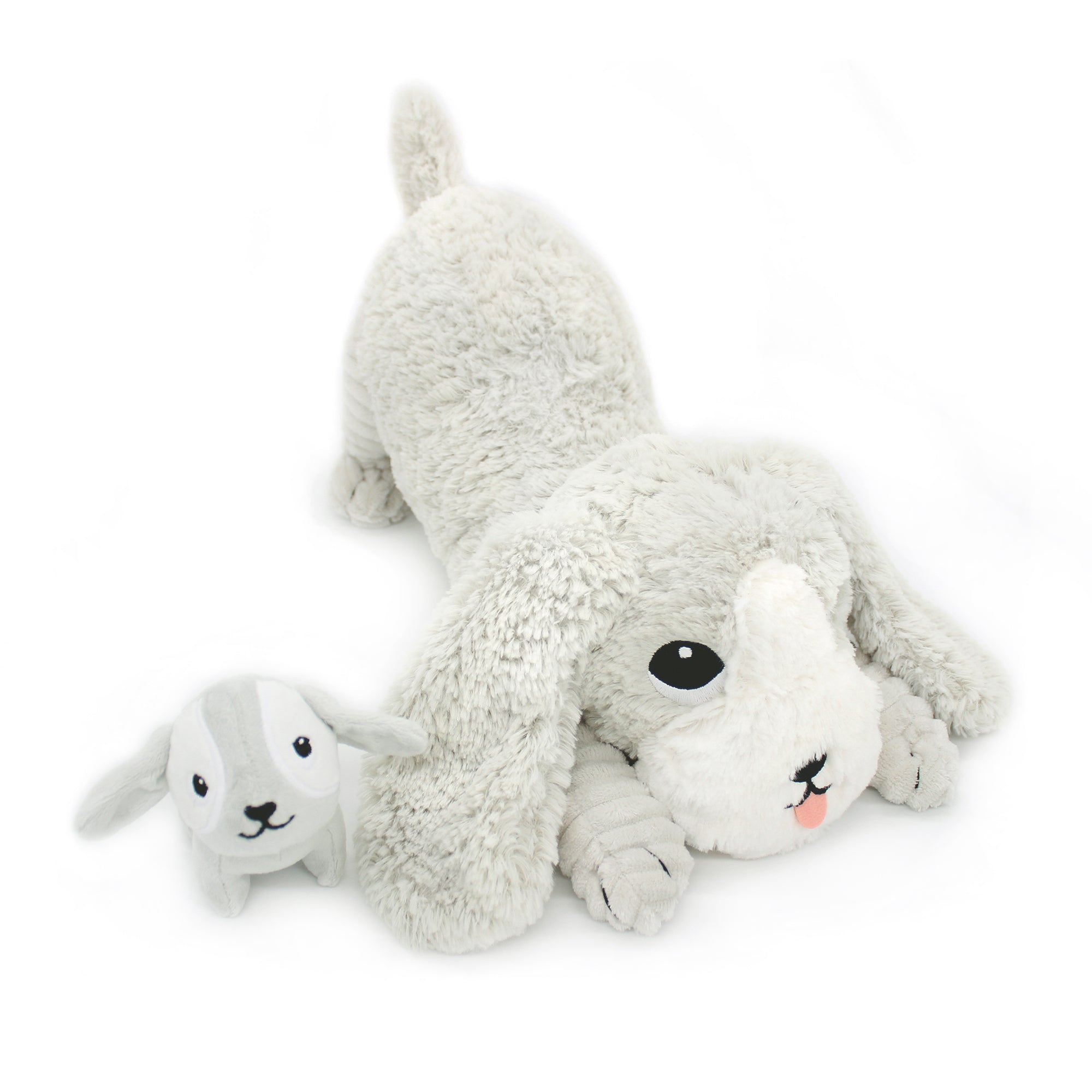 Les Déglingos Ptipotos Toutou Peluche Cane Mamma Grigio