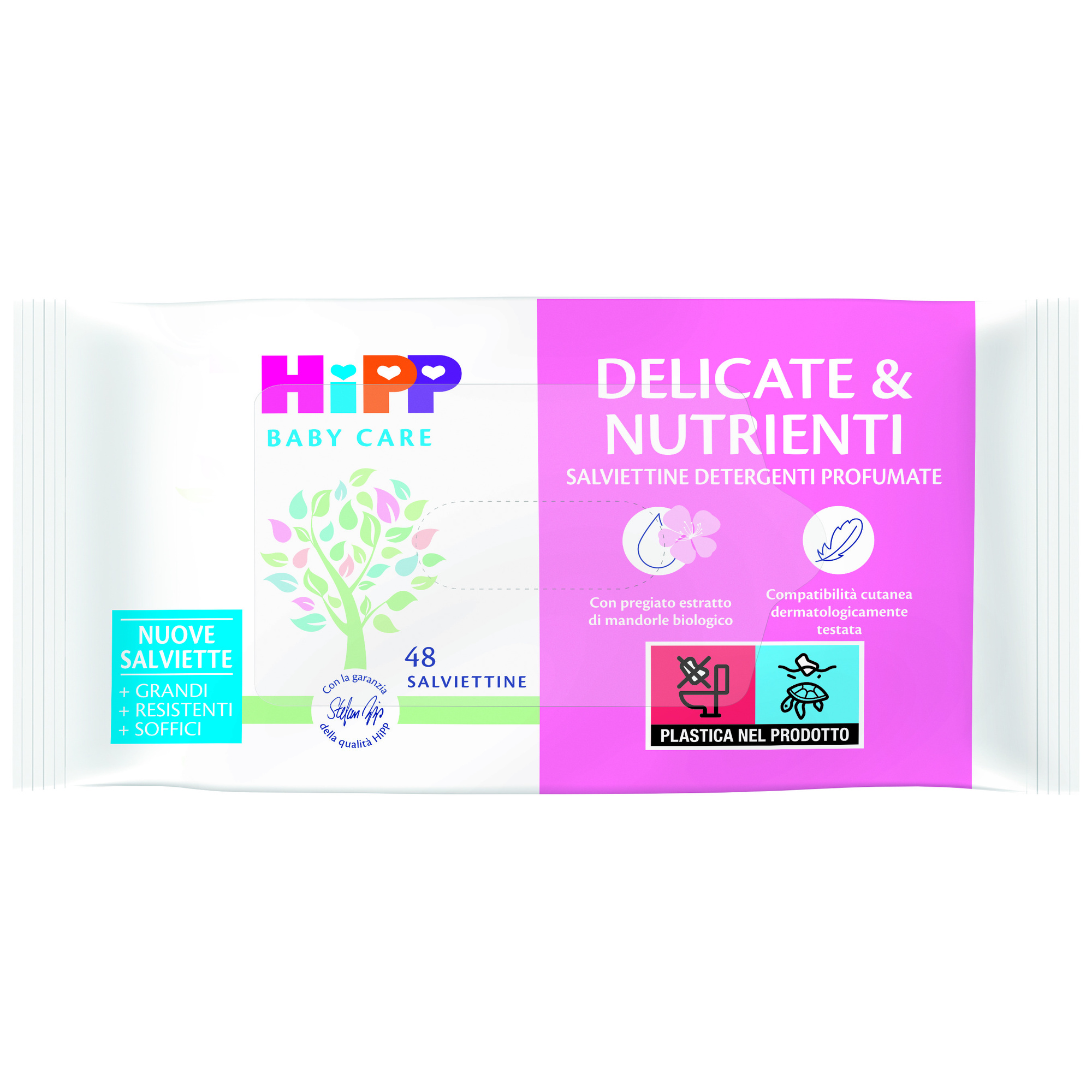 HiPP salviettine delicate nutrienti 48 pezzi pelle delicata