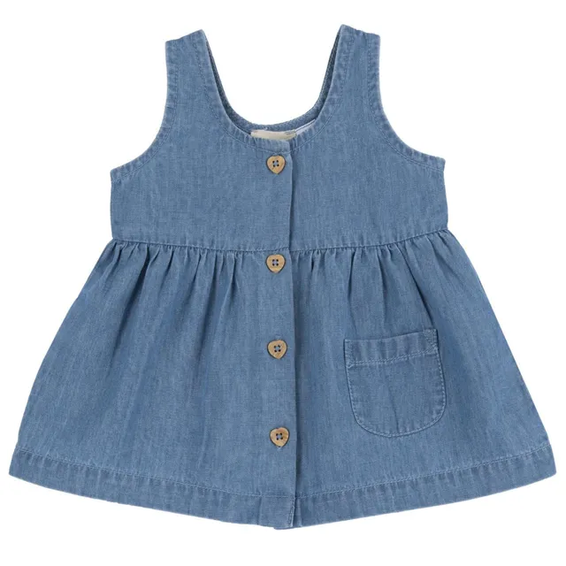 Chicco vestito neonata cotone effetto denim