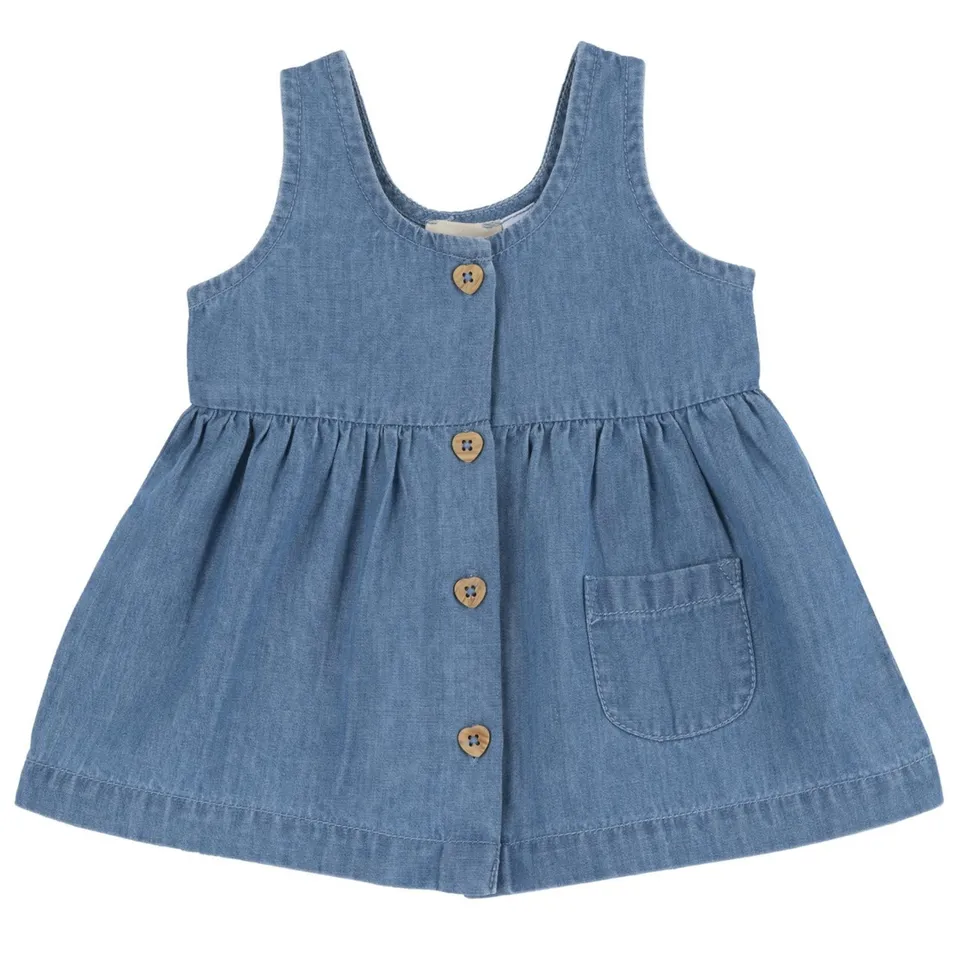 Chicco vestito neonata cotone effetto denim