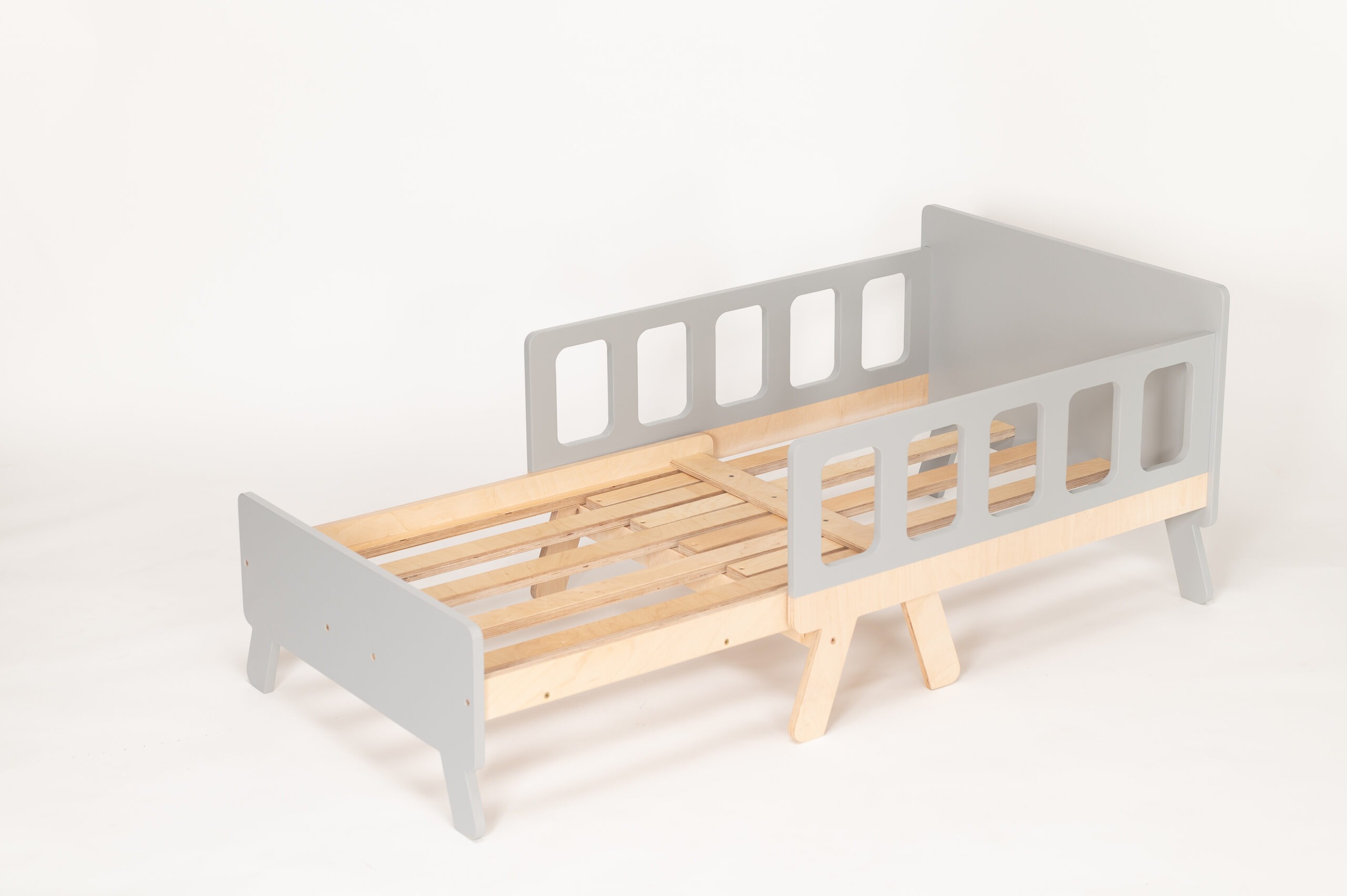 The Dida Creciente lettino montessori grigio materasso