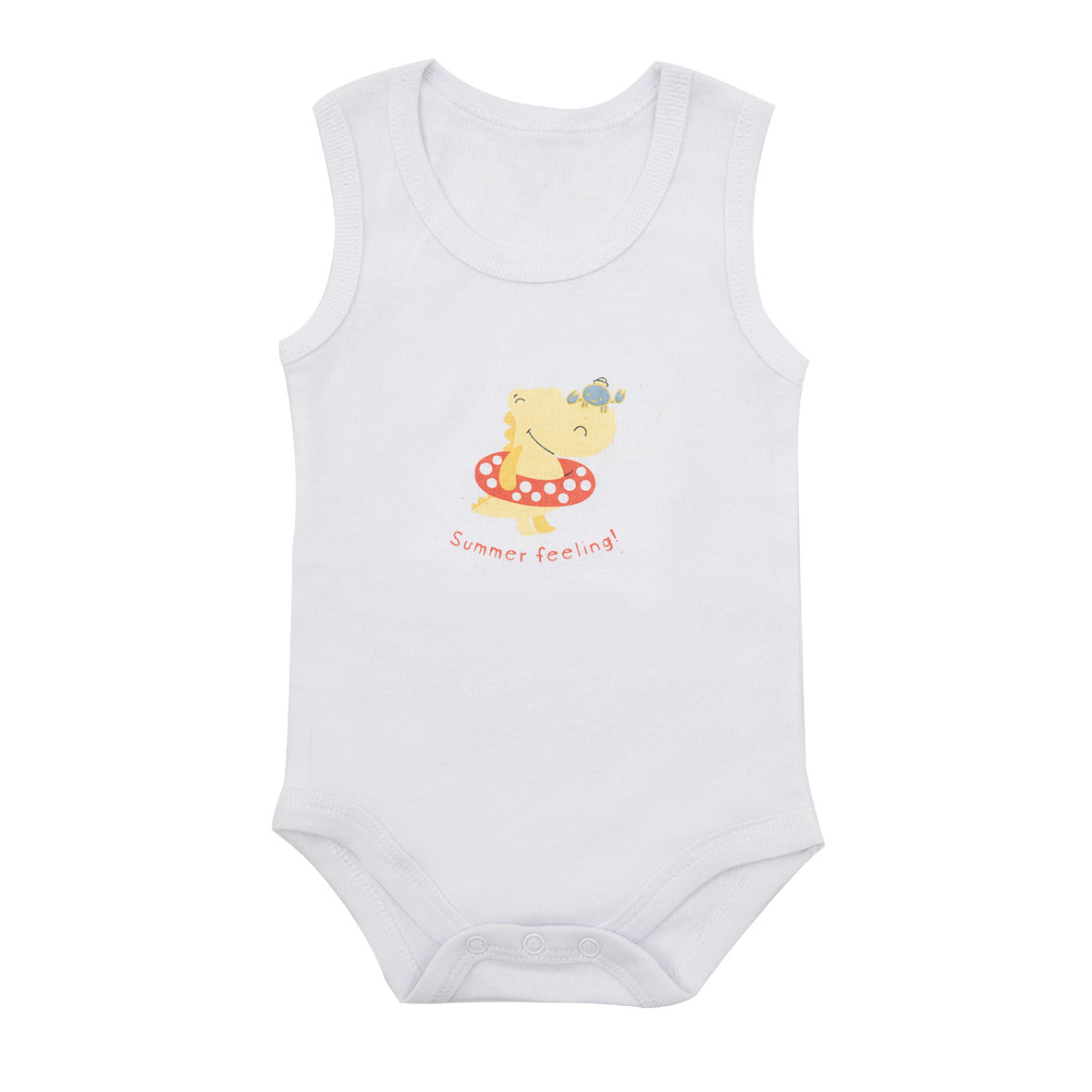 Toys Center Baby body bimbo canotta bianco stampa draghetto
