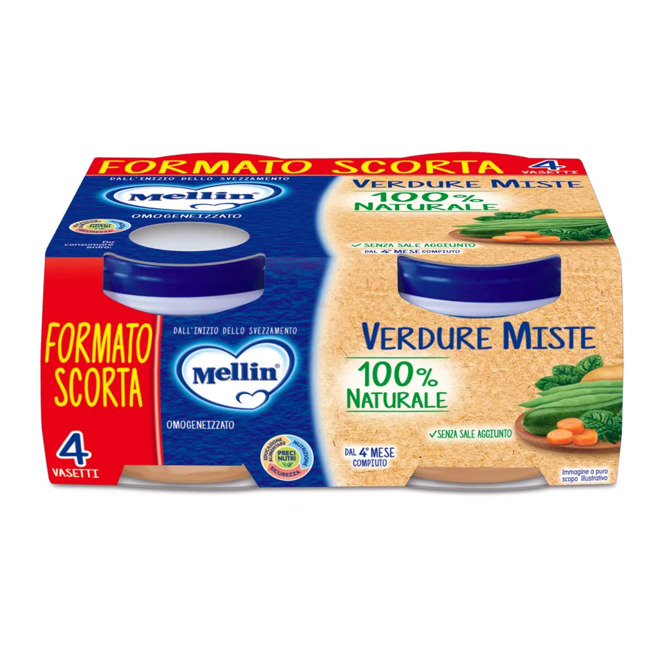 Mellin Omogeneizzato Verdure Miste 4x80g Naturale