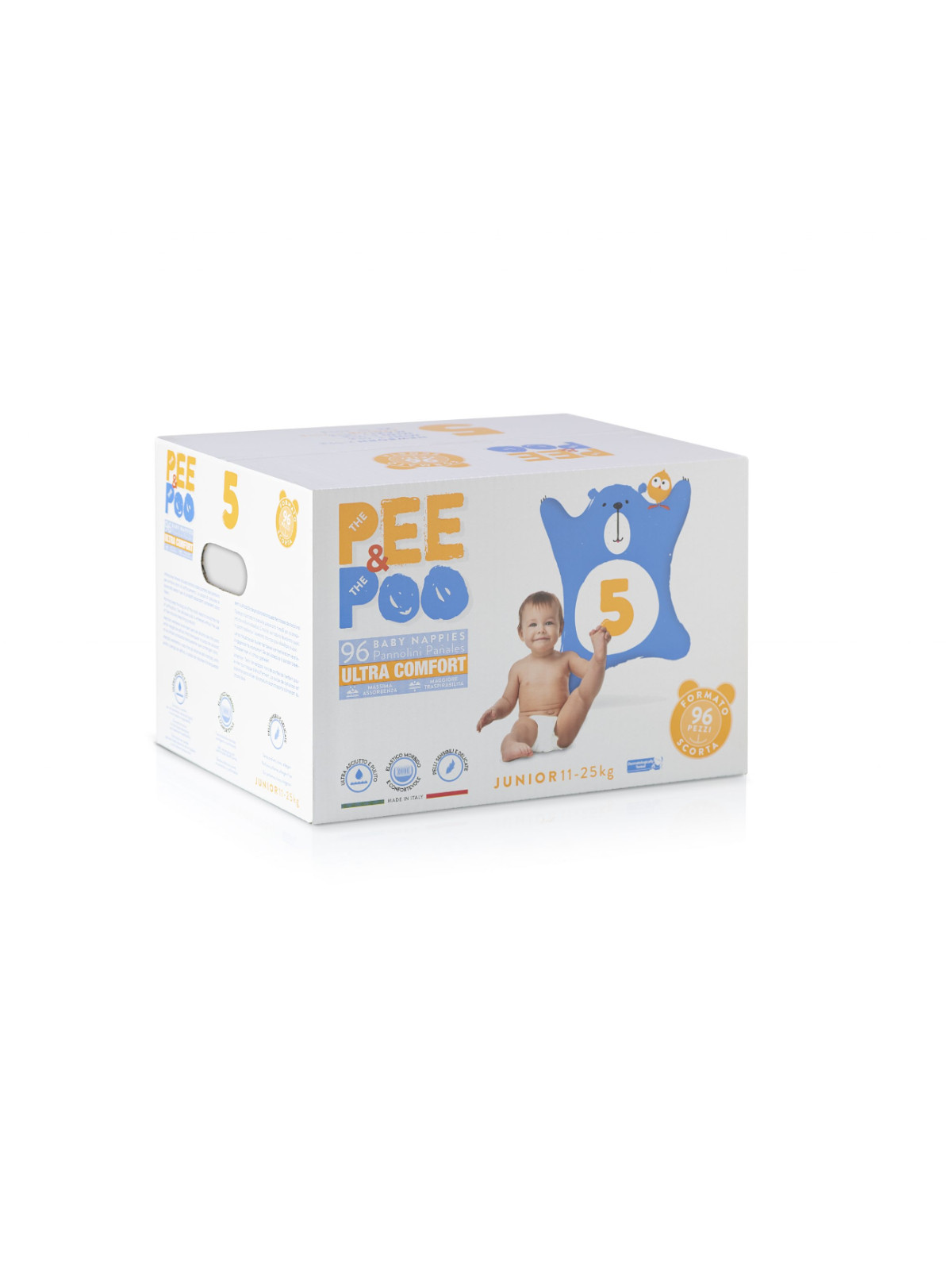 Pee&Poo Jumbo Junior pannolini taglia 5 96 pezzi cotone