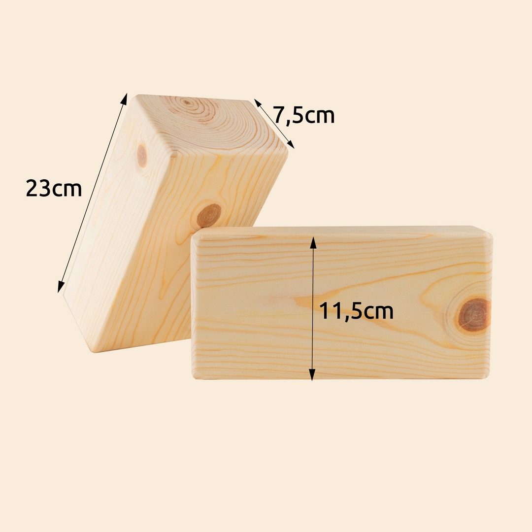 The Dida Kit Yoga Legno Naturale 7 Pezzi Postura
