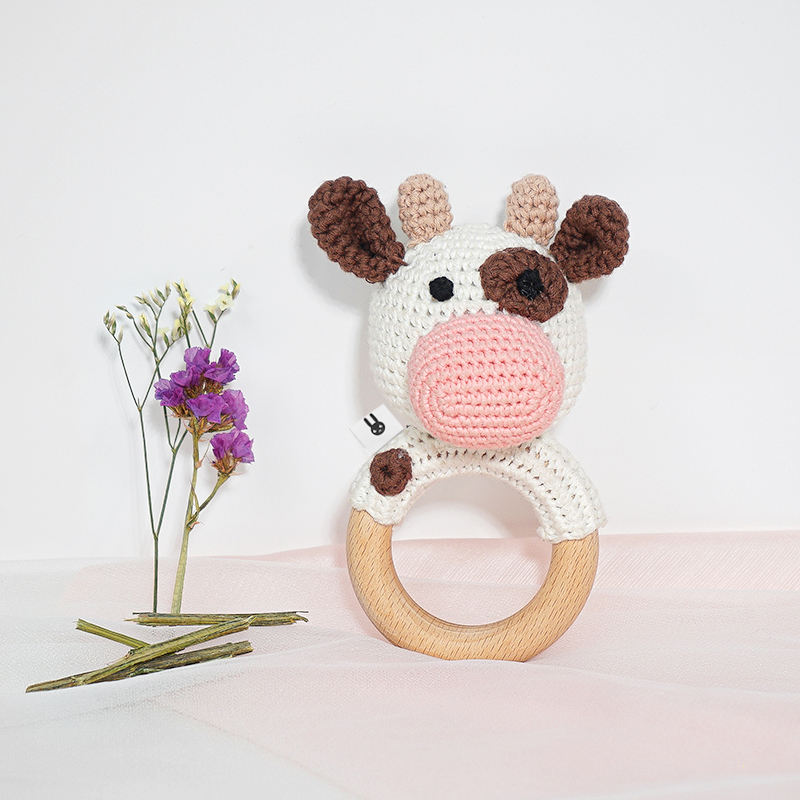 Piccoli Toys Adriana sonaglio uncinetto mucca cotone