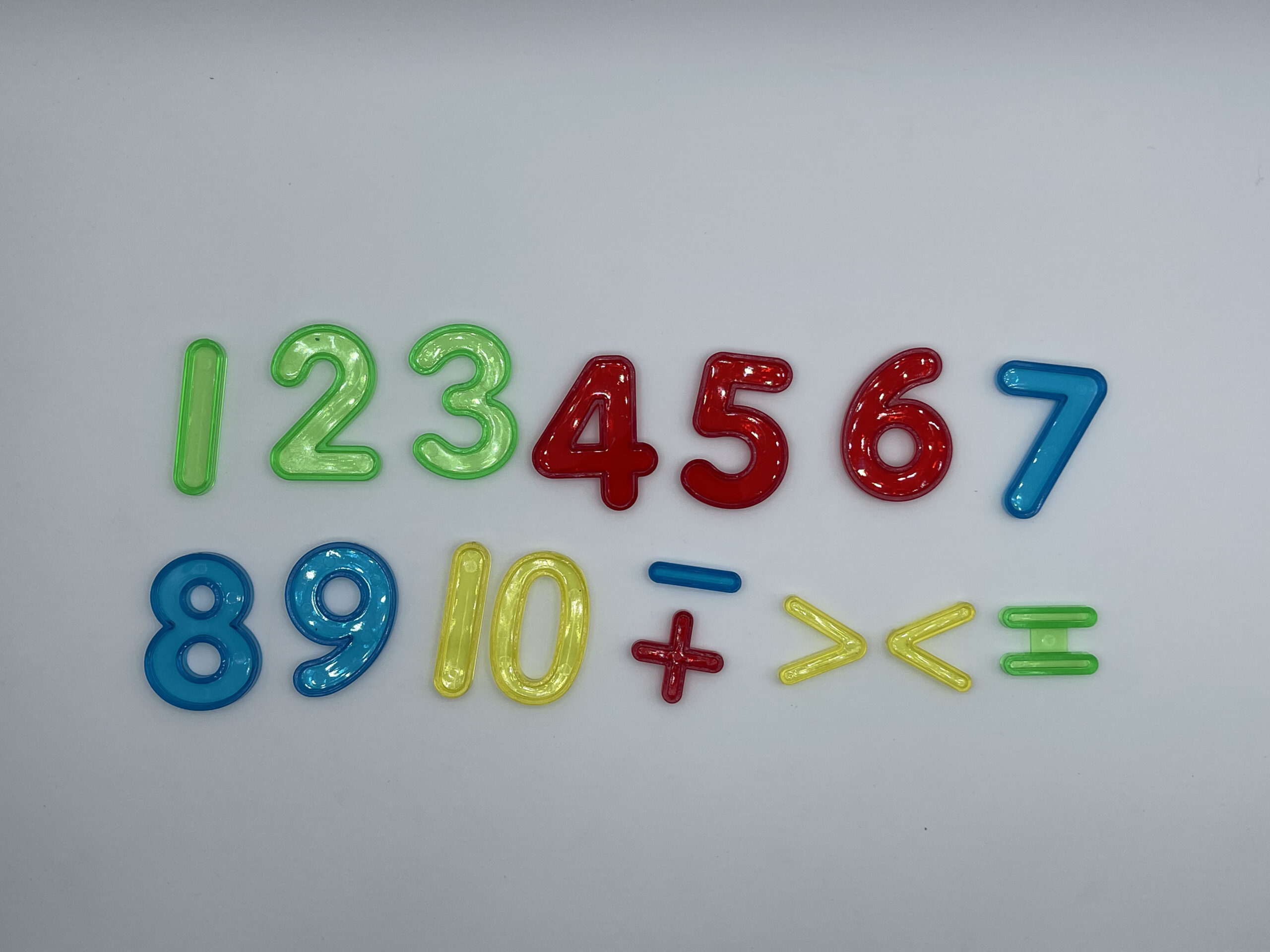The Dida numeri e simboli trasparenti colorati