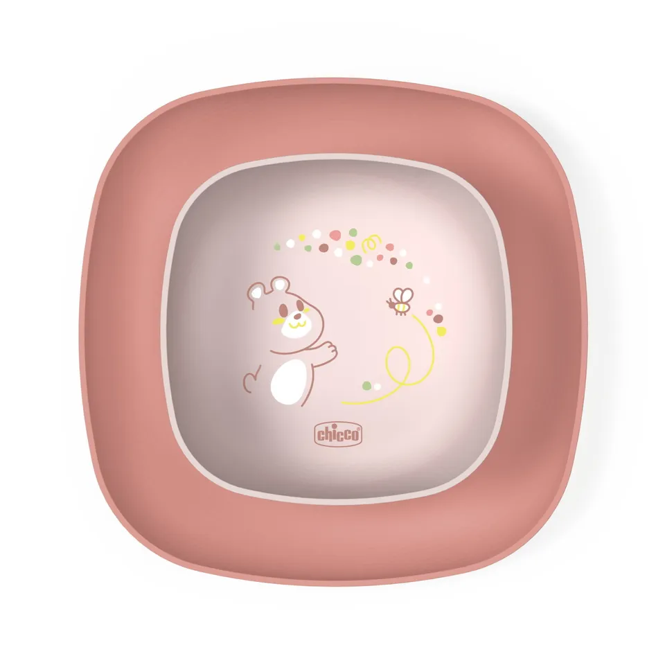 Chicco Set Piatto e Ciotola 12M+ Rosa Pappa