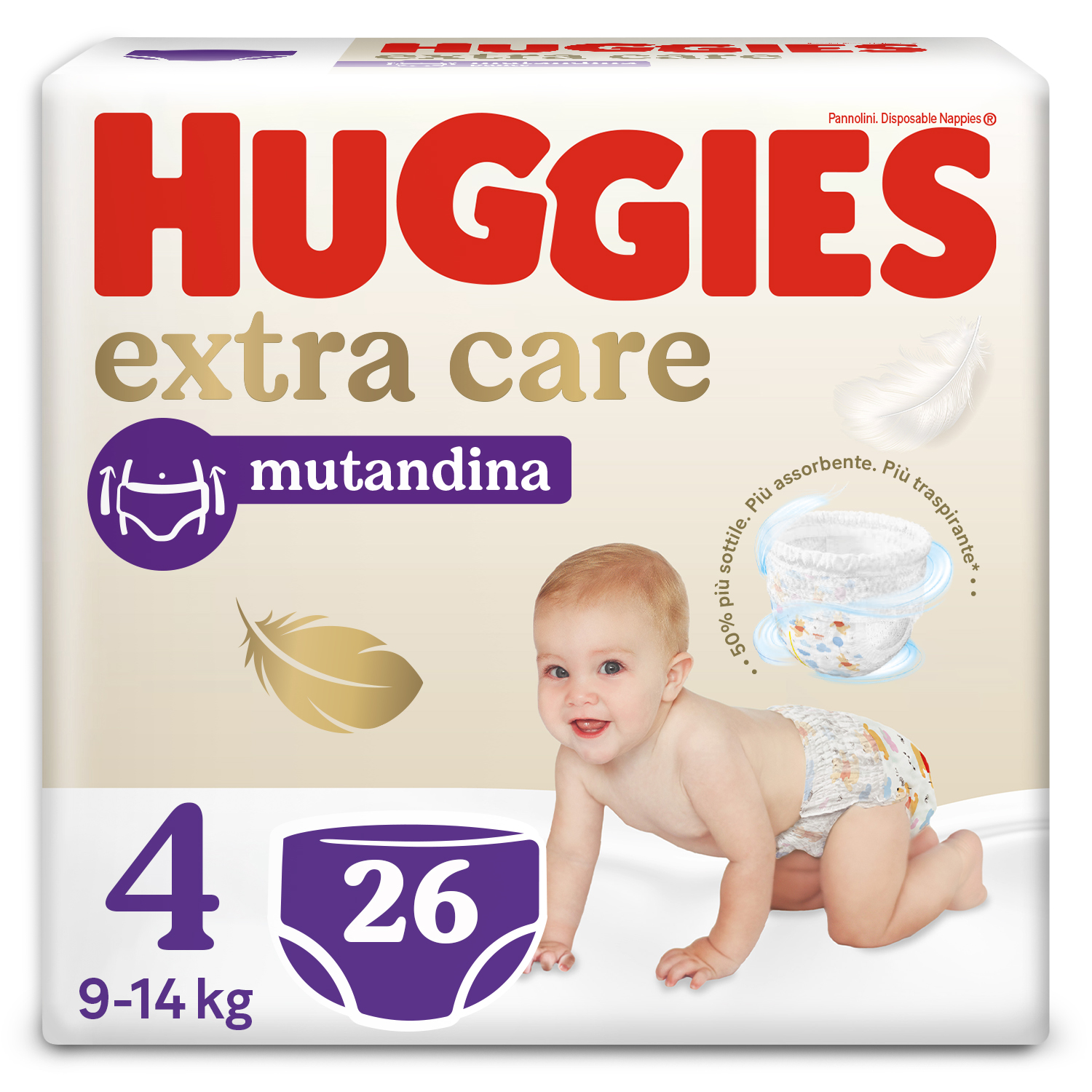 Huggies Extra Care pannolino mutandina tg 4 assorbente