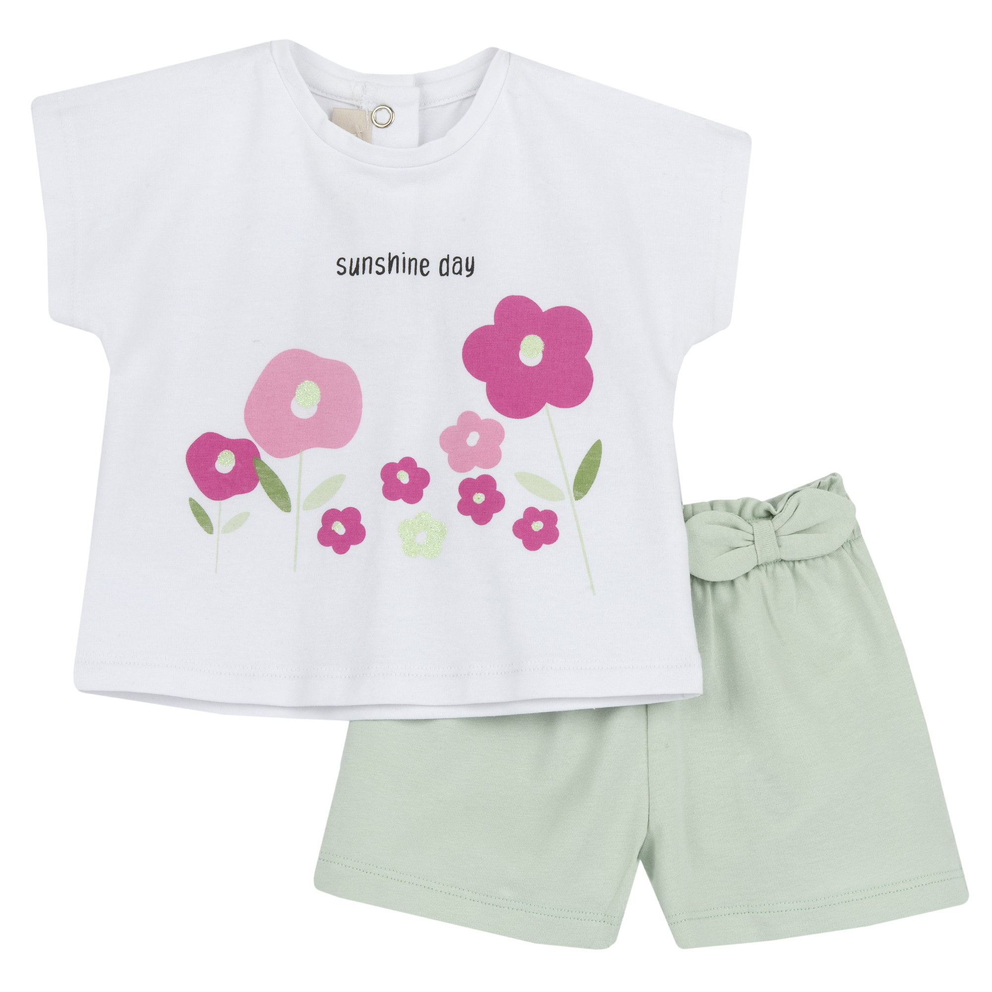 Chicco Completo Bambina Maglietta Pantaloncini Lavabile
