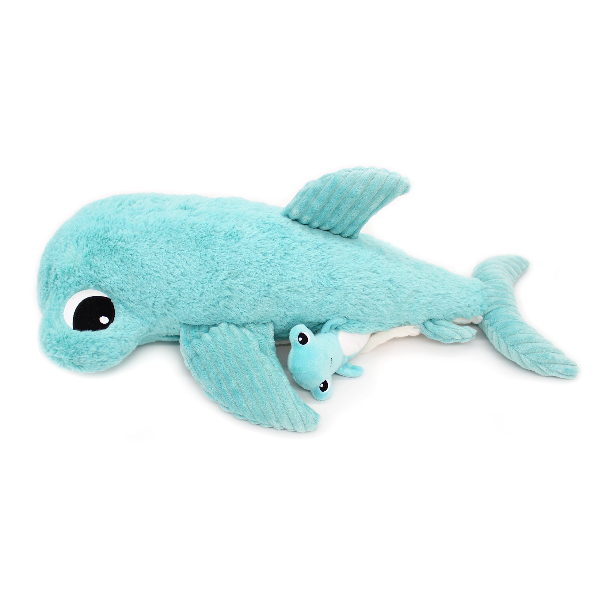 Les Déglingos Ptipotos Clou peluche mamma e bebè azzurro