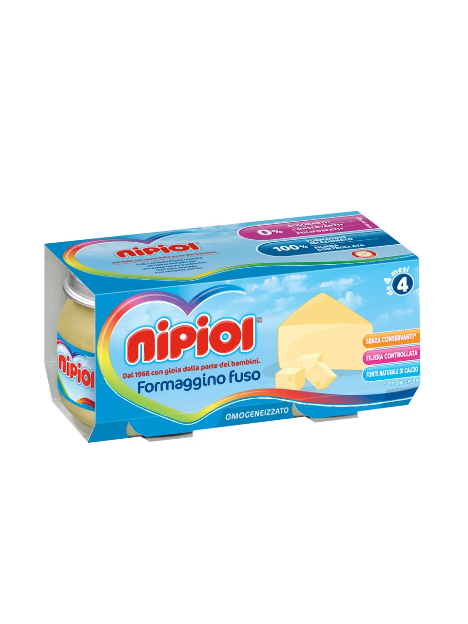 Nipiol omogeneizzato formaggino 2x80g dal 4° mese