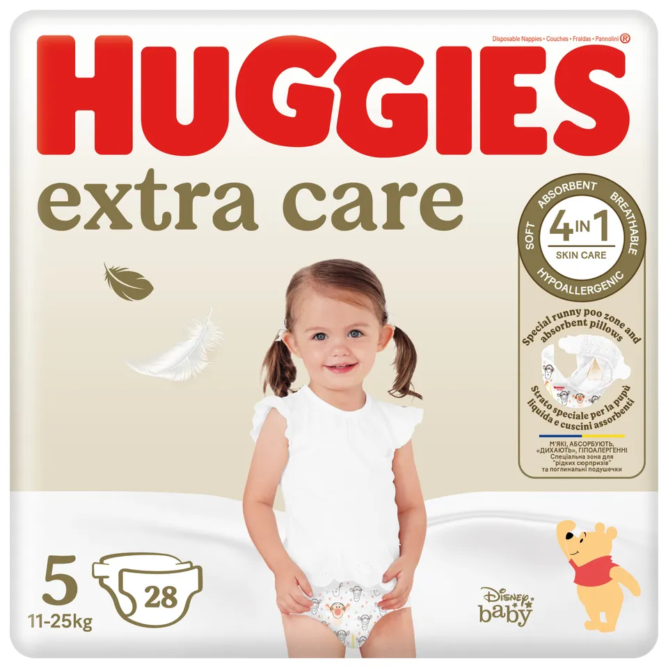 Huggies Extra Care Pannolini Tg 5 28 Pezzi Ipoallergenici