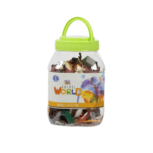 Toys Center Baby Animali in Barattolo Plastica 60 Pezzi