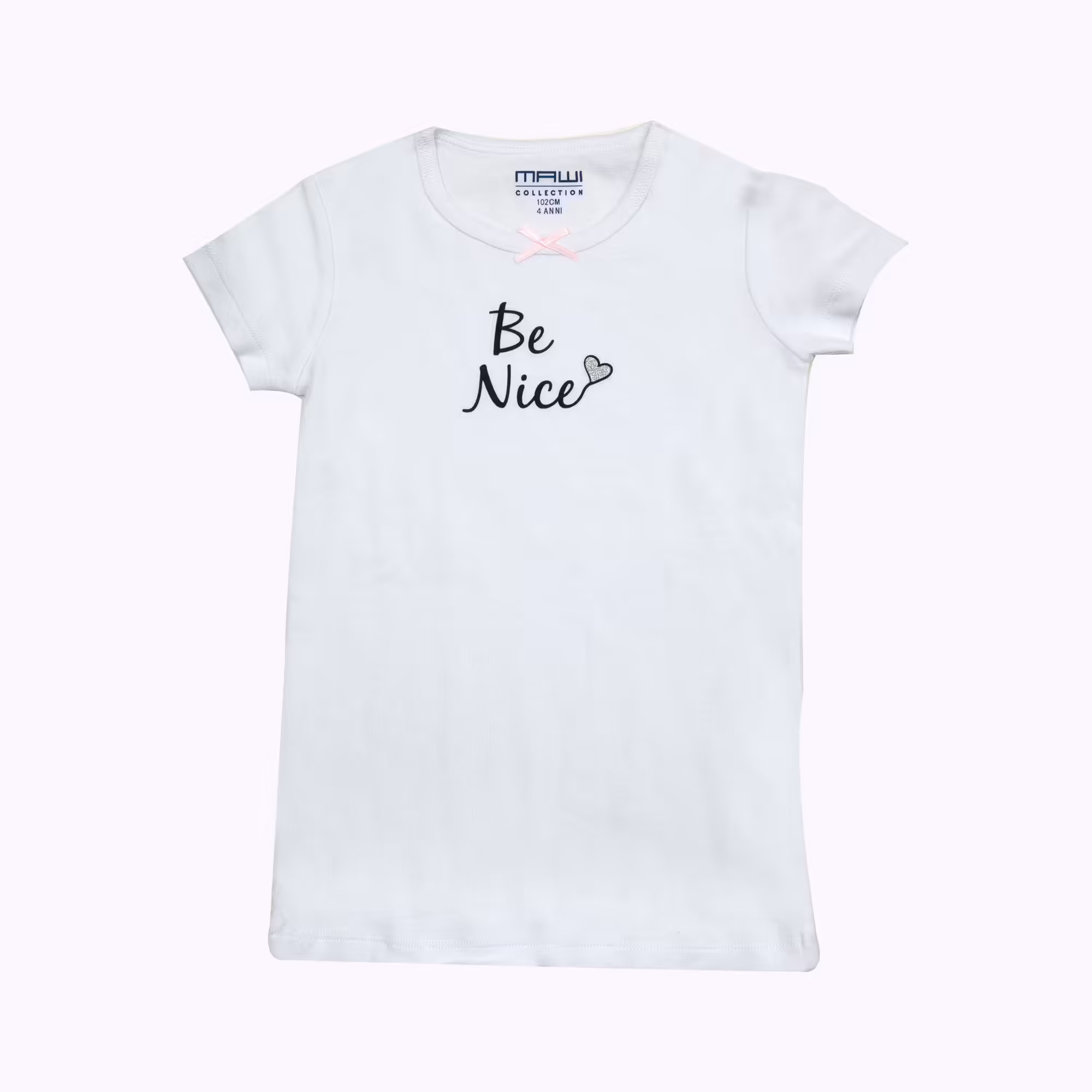Mawi T-Shirt Manica Corta Rib Bimba Cuori