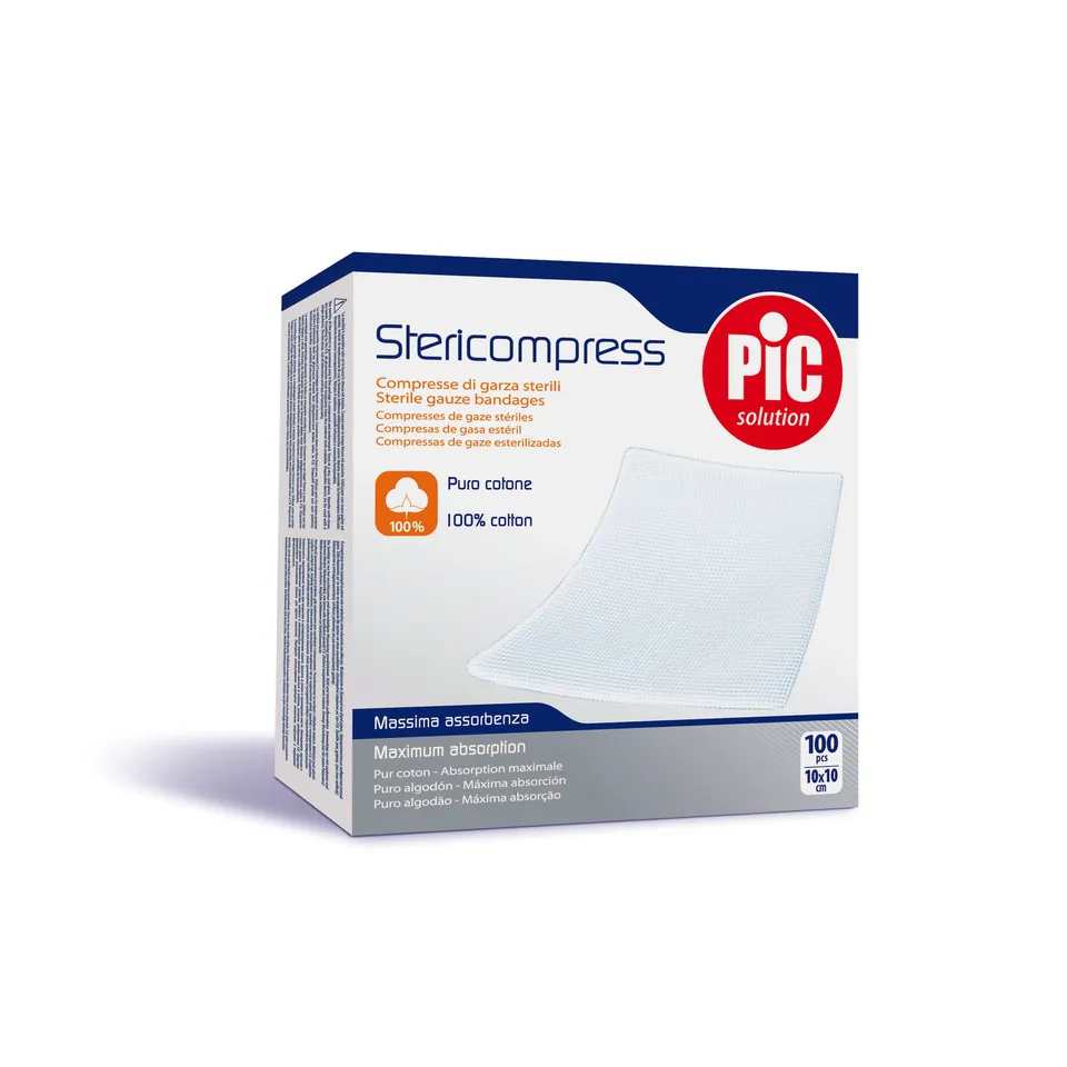 Pic Soft garze sterili 10x10 100 pezzi cotone