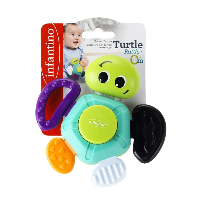 Infantino Sonaglio Tartaruga Pulsante Sonoro Texture