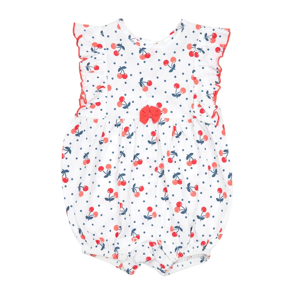 Toys Center Baby pagliaccetto bimba ciliegie bianco jersey