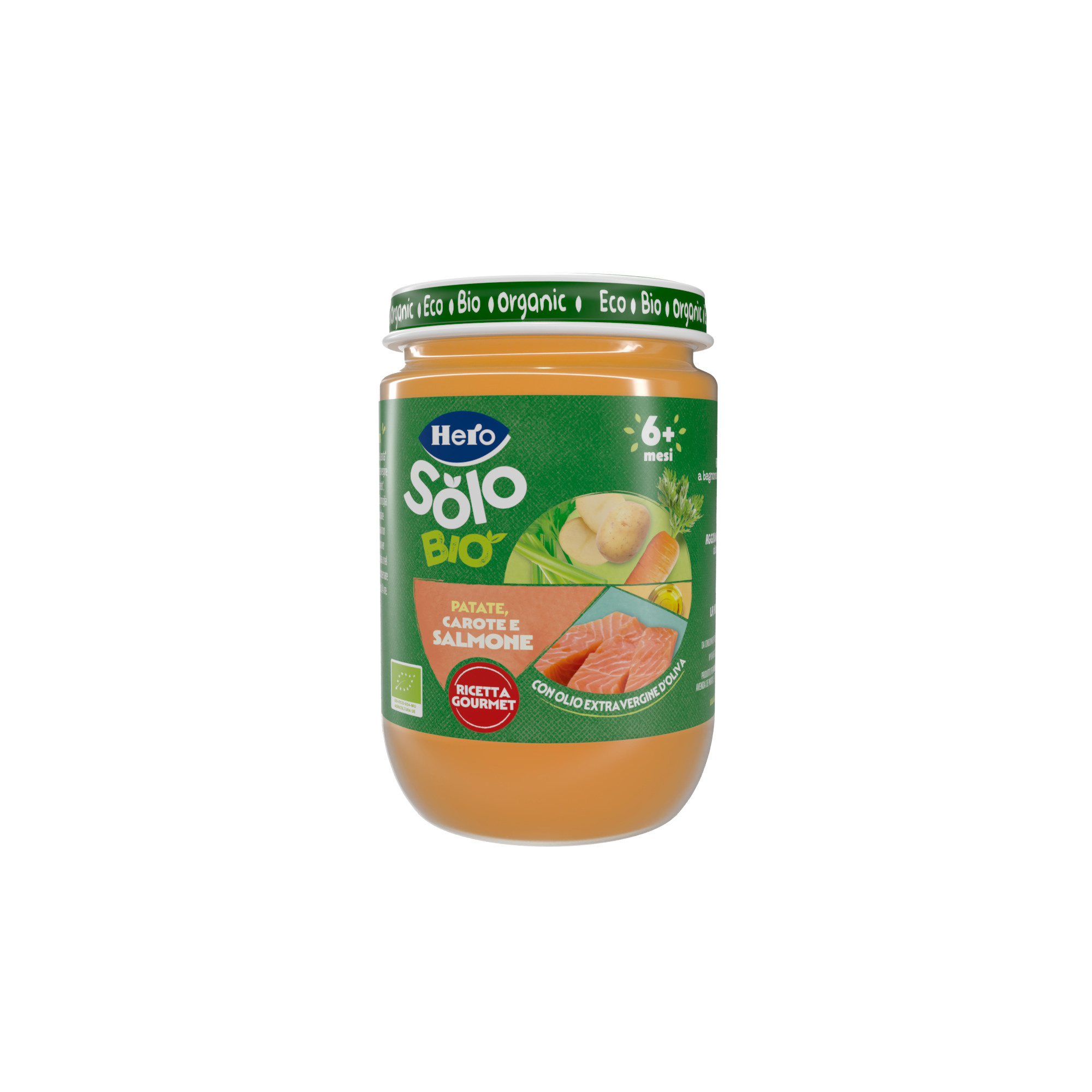 Hero Solo omogeneizzato patate carote salmone 190g bio