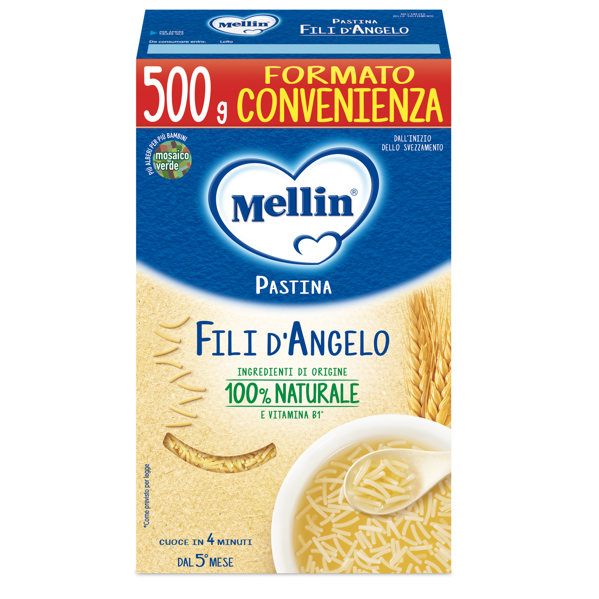 Mellin Fili dAngelo pastina svezzamento 500g dai 5 mesi